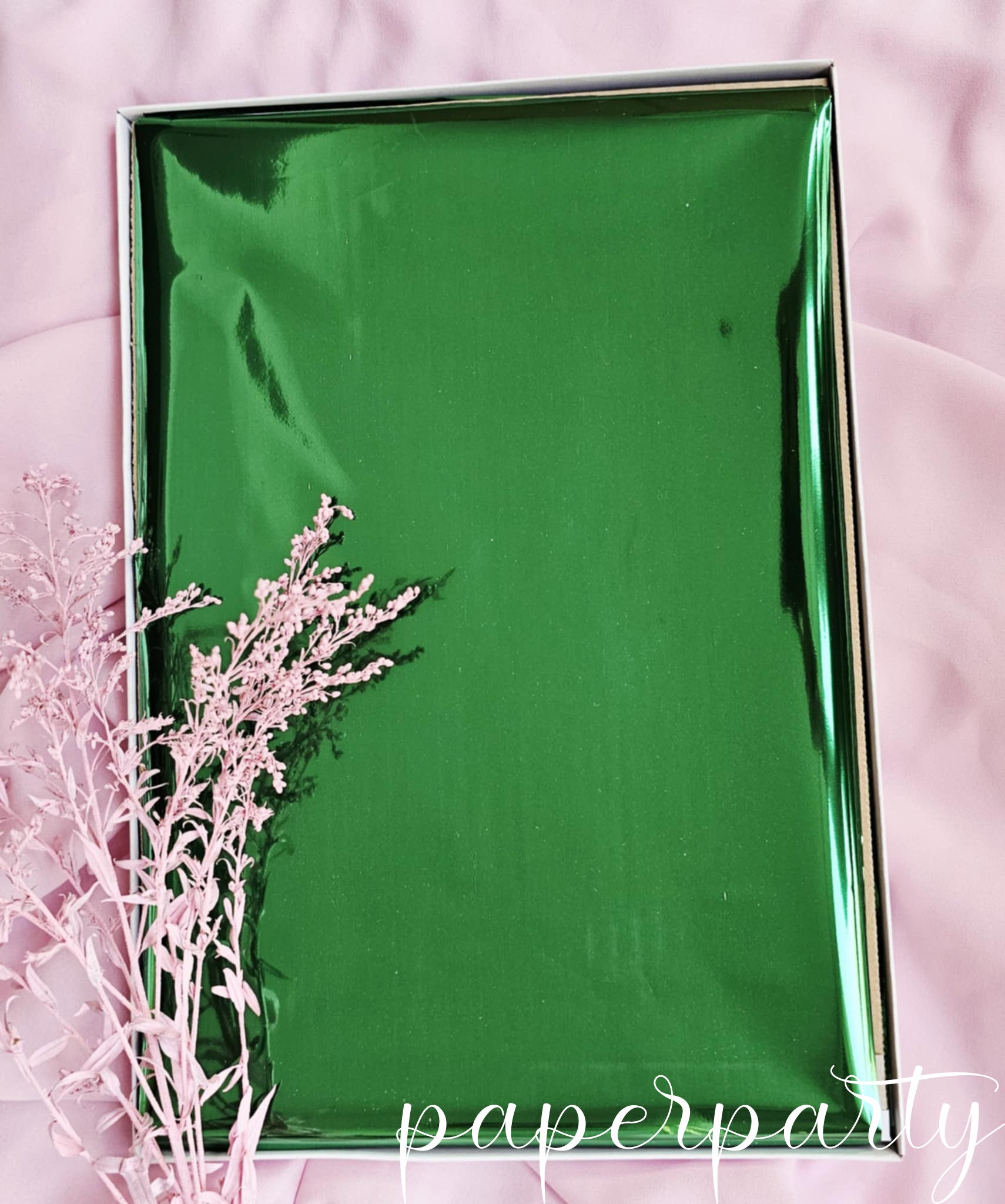 folio metalic verde pentru laminare A4