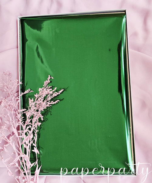 folio metalic verde pentru laminare A4