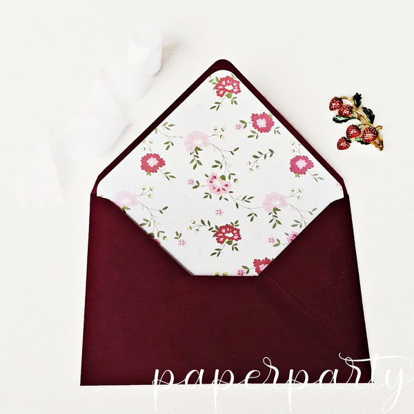 plic i8 burgundy cu interior floral in stil shabby chic