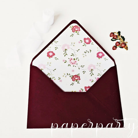 plic i8 burgundy cu interior floral in stil shabby chic