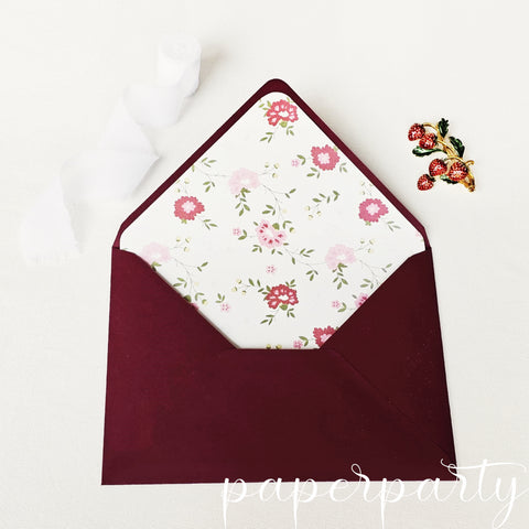 plic i8 burgundy cu interior plic flori romantice