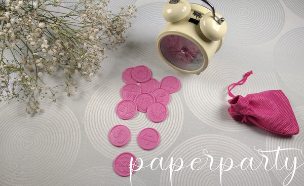 Sigilii de ceara realizate manual Roz pastel